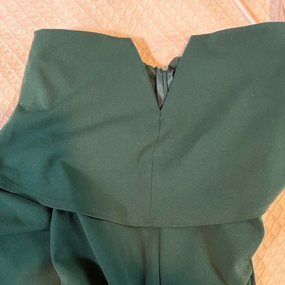Lulu's Power Of Love Emerald Green Strapless Jumpsuit - Picture 7 of 7